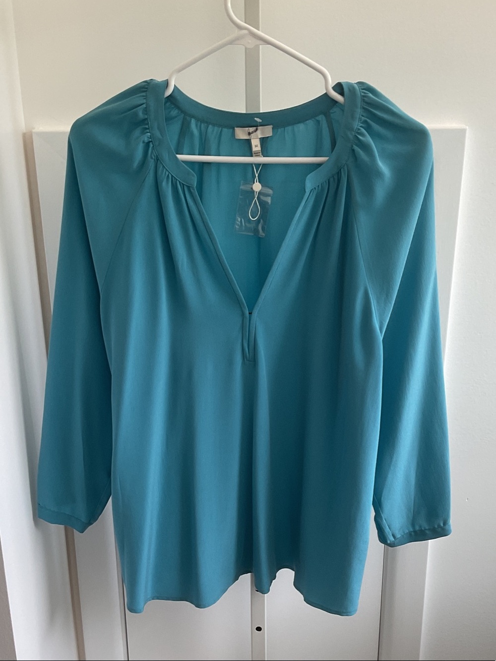 Joie V-Neck 100% Silk Long Sleeve Blouse